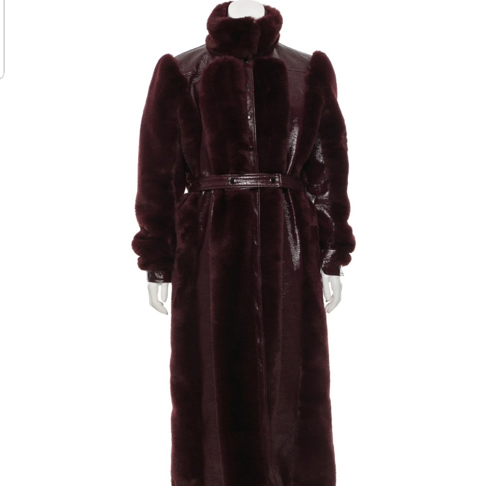 Courrèges long fur coat